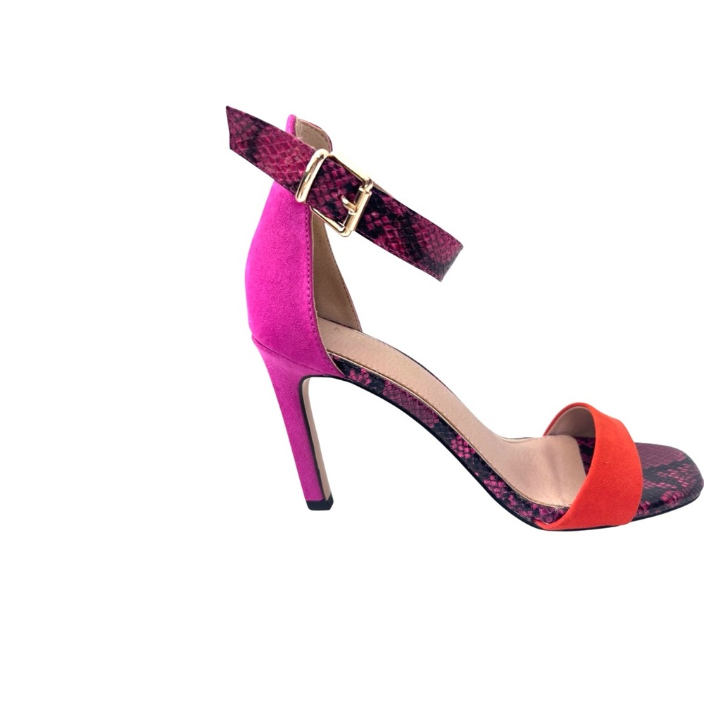 Michael Kors Pink Python and Orange Suede Ankle-S… - image 6